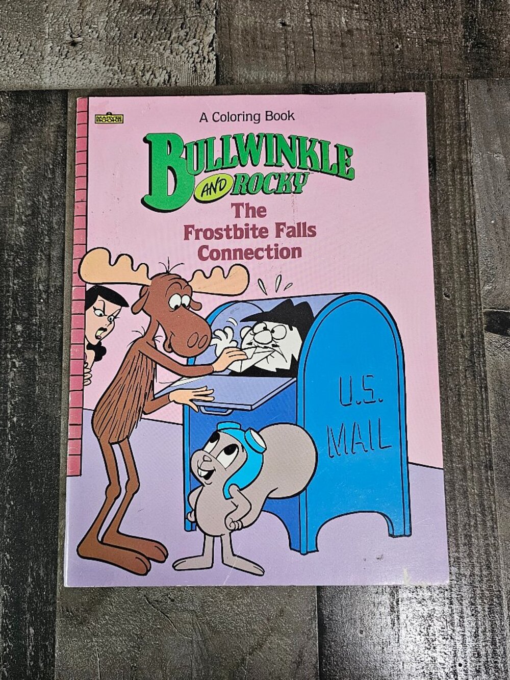 1987 Bullwinkle And Rocky Coloring Book Unused Vintage The Frostbite Falls Conne